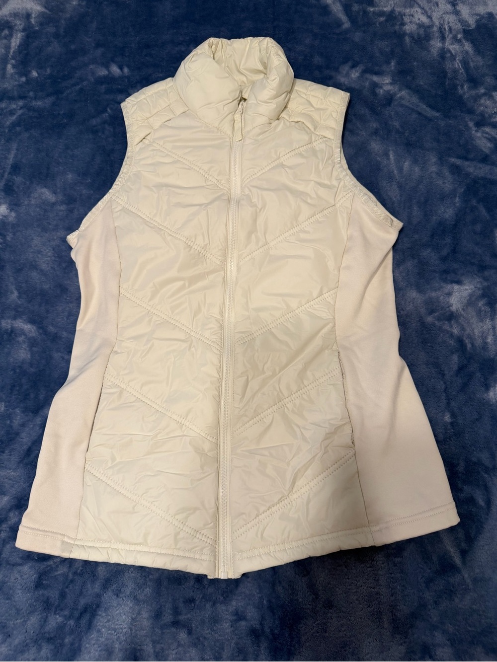 Fila Cream Quilted Sleeveless Vest